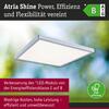 PAULMANN LED Panel Atria Shine IP44 hranaté 298x298mm 15,7W 3000 - 6500K matný chrom