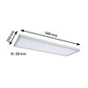 PAULMANN LED Panel Atria Shine White Select IP44 hranaté 560x200mm 15,2W 3000 - 6500K matný chrom