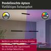 PAULMANN LED závěsné svítidlo Smart Home Zigbee 3.0 Aptare RGBW+ stmívatelné / 2x16W černá kartáčovaná