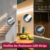 PAULMANN LED Strip přisazený profil difuzor 0,8m umělá hmota bílá