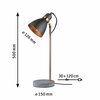 Paulmann stolní lampa Neordic Orm 1-ramenné měď/beton 796.24 P 79624