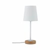 Paulmann stolní lampa Neordic Stellan 1-ramenné látkový širm bílá/dřevo 796.36 P 79636