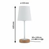 Paulmann stolní lampa Neordic Stellan 1-ramenné látkový širm bílá/dřevo 796.36 P 79636