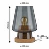 Paulmann stolní lampa Iben 1-ramenné kouřové sklo/korek 797.36 P 79736