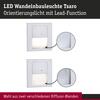 PAULMANN LED vestavné svítidlo do zdi Tsaro hranaté 80x36mm 1W 230V 2700K senzor matný chrom