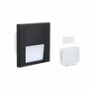 PAULMANN LED vestavné svítidlo do zdi Tsaro hranaté 80x36mm PIR 1W 230V 2700K černá mat