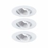 PAULMANN Vestavné svítidlo 3ks-sada výklopné kruhové 90mm 30° GU10 max. 3x10W 230V bílá