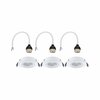 PAULMANN Vestavné svítidlo 3ks-sada výklopné kruhové 90mm 30° GU10 max. 3x10W 230V bílá