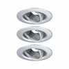 PAULMANN Vestavné svítidlo 3ks-sada výklopné kruhové 90mm 30° GU10 max. 3x10W 230V matný chrom
