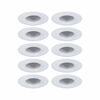 PAULMANN Vestavné svítidlo 10ks-sada nevýklopné kruhové 90mm GU10 max. 10x10W 230V bílá