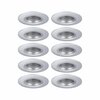 PAULMANN Vestavné svítidlo 10ks-sada nevýklopné kruhové 90mm GU10 max. 10x10W 230V matný chrom