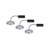 PAULMANN LED vestavné svítidlo Sormus 3ks sada IP65 kruhové 100mm 3x4,8W / 1,5W / 230V 3000K matný chrom