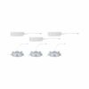 PAULMANN LED vestavné svítidlo White Select Aumus 3ks sada kruhové 105mm 90° 3x5W 230V stmívatelné 2700 - 6500K matný chrom