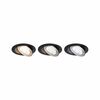PAULMANN LED vestavné svítidlo White Select Aumus 3ks sada kruhové 105mm 90° 3x5W 230V stmívatelné 2700 - 6500K černá