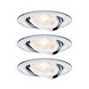 PAULMANN LED vestavné svítidlo Nova GU10 Flat výklopné 3x4,9W 230V 2700K chrom