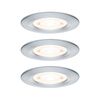 PAULMANN LED vestavné svítidlo Nova GU10 Flat nevýklopné IP44 3x4,9W 230V 2700K hliník broušený