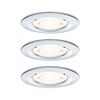 PAULMANN LED vestavné svítidlo Nova GU10 Flat nevýklopné IP44 3x4,9W 230V 2700K chrom