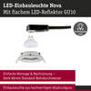 PAULMANN LED vestavné svítidlo 3-krokové-stmívatelné Nova GU10 Flat výklopné 4,9W 230V stmívatelné 2700K kov kartáčovaný