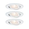 PAULMANN LED vestavné svítidlo 3-krokové-stmívatelné Nova GU10 Flat výklopné 3x4,9W 230V stmívatelné 2700K bílá mat