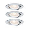 PAULMANN LED vestavné svítidlo 3-krokové-stmívatelné Nova GU10 Flat výklopné 3x4,9W 230V stmívatelné 2700K hliník broušený
