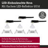 PAULMANN LED vestavné svítidlo 3-krokové-stmívatelné Nova GU10 Flat nevýklopné IP44 3x4,9W 230V stmívatelné 2700K bílá mat