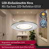PAULMANN LED vestavné svítidlo 3-krokové-stmívatelné Nova GU10 Flat nevýklopné IP44 3x4,9W 230V stmívatelné 2700K kov kartáčovaný
