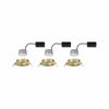 PAULMANN LED vestavné svítidlo 3-krokové-stmívatelné Nova Coin základní sada výklopné kruhové 84mm 50° Coin 3x6W 230V stmívatelné 2700K zlatá mat