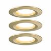 PAULMANN LED vestavné svítidlo 3-krokové-stmívatelné Nova Coin základní sada nevýklopné IP44 kruhové 74mm Coin 3x6W 230V stmívatelné 2700K zlatá mat