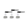 PAULMANN LED vestavné svítidlo Nova Plus GU10 Flat IP65 93mm 3x4,9W 230V stmívatelné 2700K kov kartáčovaný