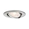 PAULMANN LED vestavné svítidlo Nova Plus GU10 Flat IP65 93mm 3x4,9W 230V stmívatelné 2700K kov kartáčovaný