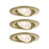 PAULMANN LED vestavné svítidlo Nova Plus GU10 Flat IP65 93mm 3x4,9W 230V stmívatelné 2700K zlatá mat