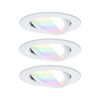 PAULMANN LED vestavné svítidlo Nova Coin kruhové 84mm 50° RGBW+ 3x6W 230V bílá mat hliník