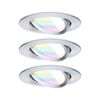 PAULMANN LED vestavné svítidlo Nova Coin kruhové 84mm 50° RGBW+ 3x6W 230V hliník broušený hliník