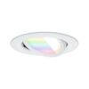 PAULMANN LED vestavné svítidlo Nova Coin kruhové 84mm 50° RGBW+ 6W 230V bílá mat hliník