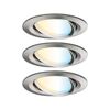 PAULMANN LED vestavné svítidlo Nova Coin kruhové 84mm 50° měnitelná bílá 3x6W 230V kov kartáčovaný hliník