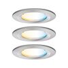 PAULMANN LED vestavné svítidlo Nova Coin IP44 kruhové 78mm měnitelná bílá 3x6W 230V kov kartáčovaný hliník