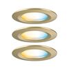 PAULMANN LED vestavné svítidlo Nova Coin IP44 kruhové 78mm měnitelná bílá 3x6W 230V zlatá mat hliník