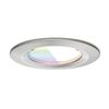 PAULMANN LED vestavné svítidlo Nova Coin IP44 kruhové 78mm RGBW+ 3x6W 230V kov kartáčovaný hliník