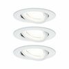 PAULMANN LED vestavné svítidlo Nova Coin 3ks sada kruhové 84mm 50° 3x2,8W 230V 4000K bílá mat