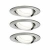 PAULMANN LED vestavné svítidlo Nova Coin 3ks sada kruhové 84mm 50° 3x2,8W 230V 4000K kov kartáčovaný