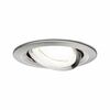 PAULMANN LED vestavné svítidlo Nova Coin 3ks sada kruhové 84mm 50° 3x2,8W 230V 4000K kov kartáčovaný