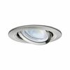 PAULMANN LED vestavné svítidlo Nova Coin 3ks sada kruhové 84mm 50° 3x2,8W 230V 4000K kov kartáčovaný