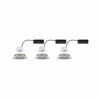 PAULMANN LED vestavné svítidlo Nova Coin 3ks sada kruhové 84mm 50° 3x2,8W 230V 4000K kov kartáčovaný