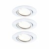 PAULMANN LED vestavné svítidlo Smart Home Zigbee Base Coin základní sada výklopné kruhové 90mm 20° 3x4,9W 230V stmívatelné 3000K bílá 924.63