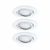 PAULMANN LED vestavné svítidlo Smart Home Zigbee Base Coin základní sada výklopné kruhové 90mm 20° 3x4,9W 230V stmívatelné 3000K bílá 924.63