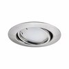 PAULMANN LED vestavné svítidlo Smart Home Zigbee Base Coin základní sada výklopné kruhové 90mm 20° 3x4,9W 230V stmívatelné 3000K kov kartáčovaný 924.64