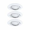 PAULMANN LED vestavné svítidlo Smart Home Zigbee Base Coin základní sada výklopné kruhové 90mm 20° 3x4,9W 230V stmívatelné RGBW+ bílá 924.66