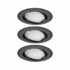 PAULMANN LED vestavné svítidlo Smart Home Zigbee Base Coin základní sada výklopné kruhové 90mm 20° 3x4,9W 230V stmívatelné RGBW+ černá mat 924.68