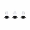 PAULMANN LED vestavné svítidlo Smart Home Zigbee Base Coin základní sada výklopné kruhové 90mm 20° 3x4,9W 230V stmívatelné RGBW+ černá mat 924.68