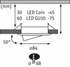 PAULMANN Vestavné svítidlo Choose spot 3ks výklopné max. 3x10W kov kartáčovaný 230V 924.85